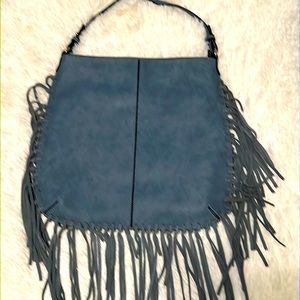 Blue Fringe handbag